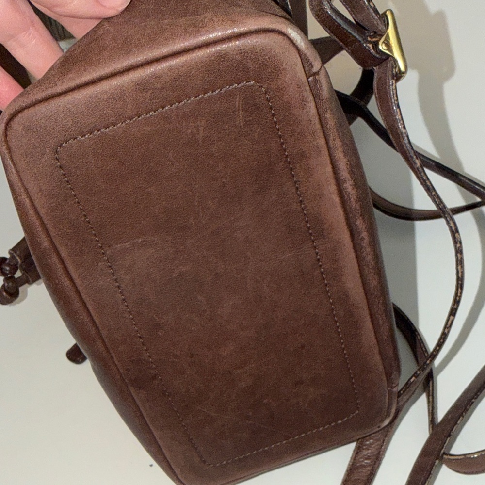 Vintage 90’s early 00’s Coach Dark Brown Leather Backpack - Picture 10 of 13